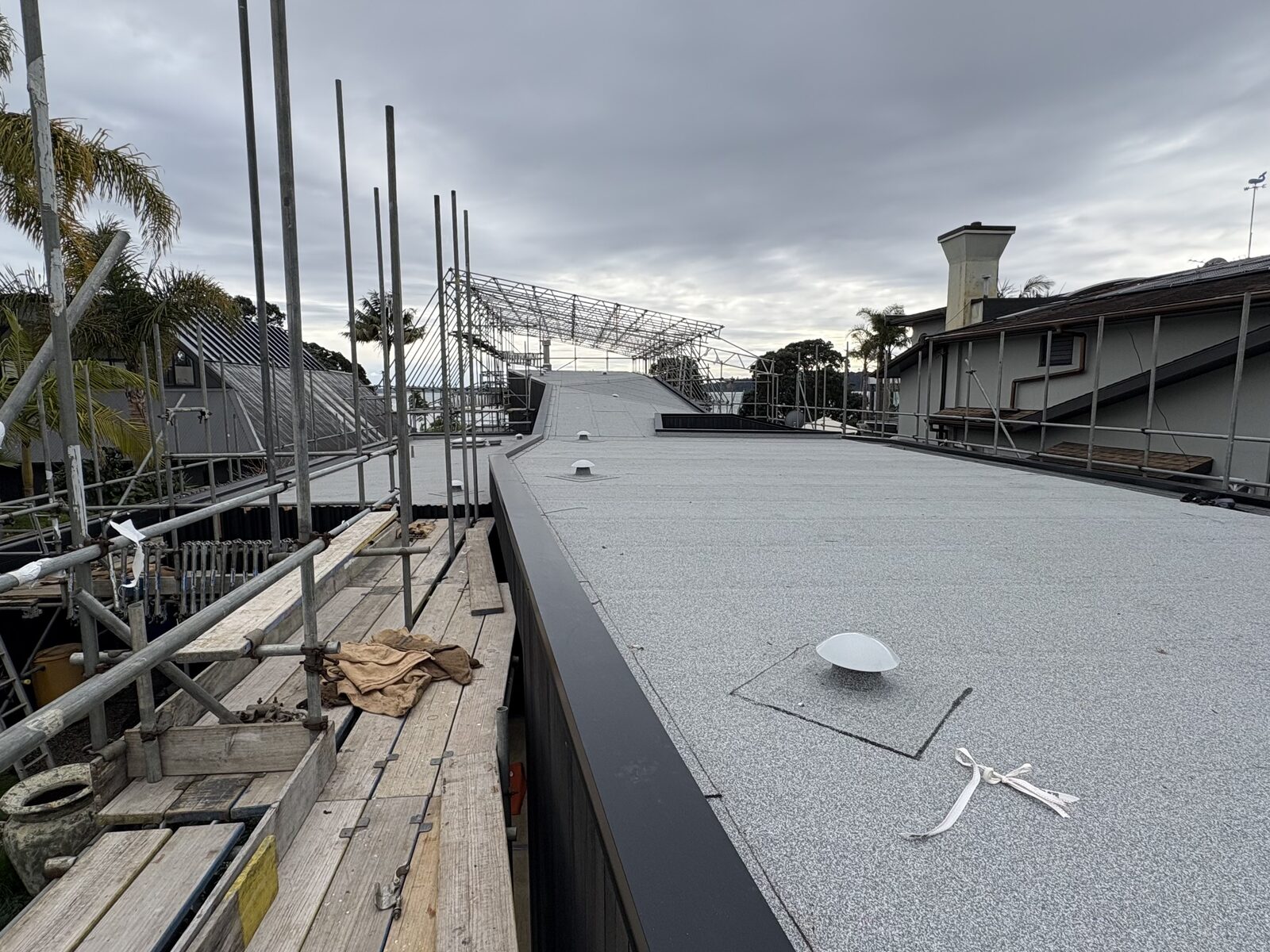 New roof completed during a re-roof on a Westmere home, Auckland